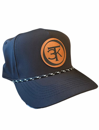 3TK Black Rope Cap